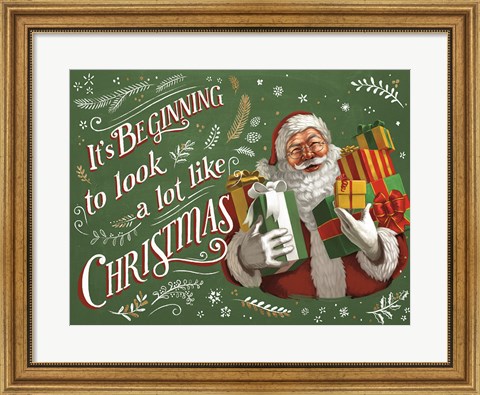 Framed Santas List IV Print