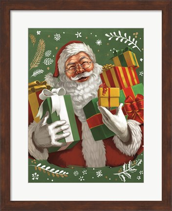 Framed Santas List IV Crop Print