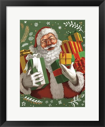 Framed Santas List IV Crop Print