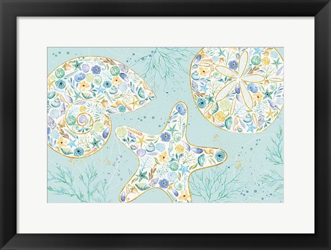 Framed Seaside Blossoms V Print