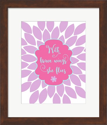 Framed Bird Floral Quote Print