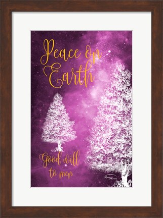 Framed Peace on Earth, Good Will to Men Print
