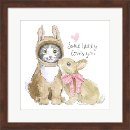 Framed Easter Kitties III Print
