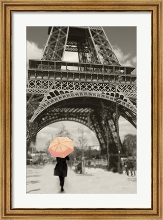 Framed Paris in the Rain II Print