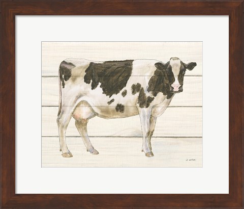 Framed Country Cow VII Print