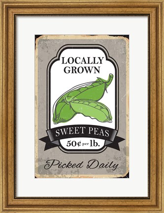 Framed Sweet Peas Print