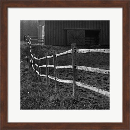 Framed Barn Fence Print