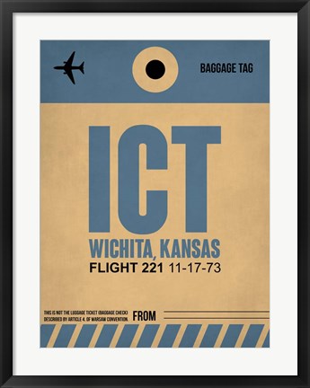 Framed ICT Wichita Luggage Tag I Print