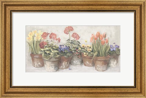 Framed Spring in the Greenhouse Neutral Print