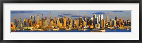 Framed Panoramic View of Manhattan Skyline Print