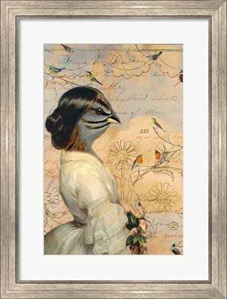Framed Sparrow Lady Print