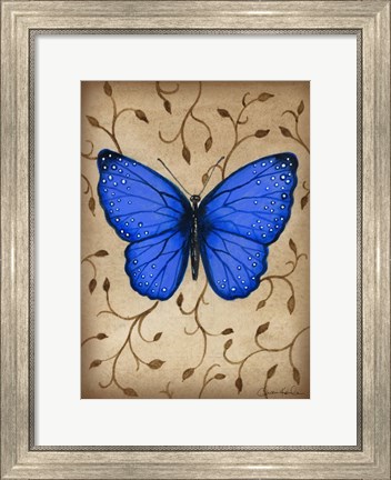 Framed Blue Butterfly Print