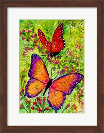 Framed Butterfly Sparkles Print