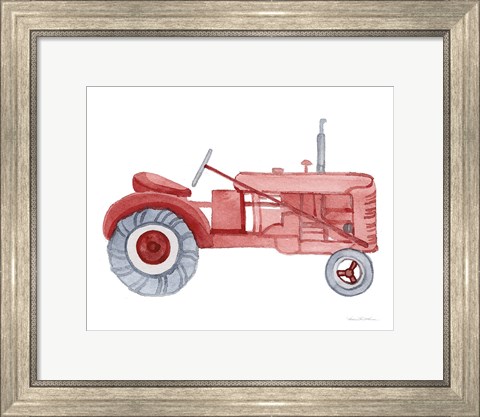 Framed Life on the Farm Tractor Element Print