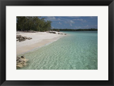 Framed Picard Island White Sand Beach, Seychelles Print