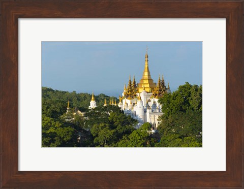 Framed Pagoda on Sagaing Hill, Mandalay, Myanmar Print