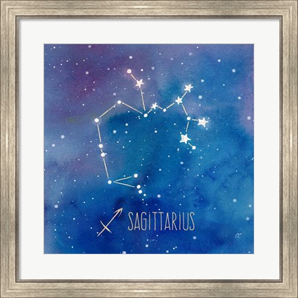 Framed Star Sign Sagitarius Print