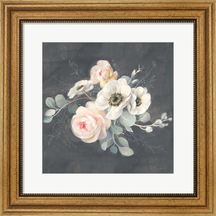 Framed Roses and Anemones Square Print