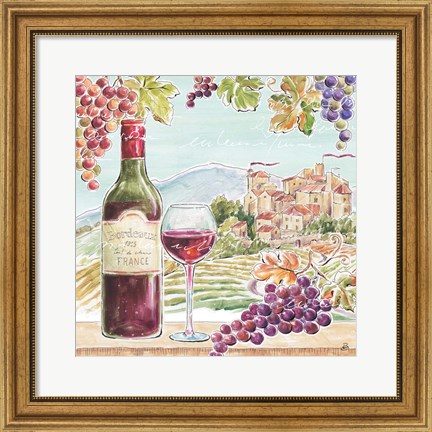 Framed Wine Country III Print