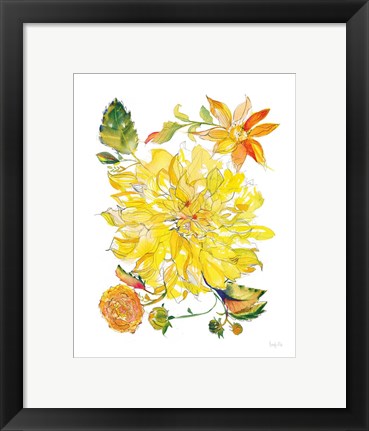 Framed Dahlia Delight of the Day III Print