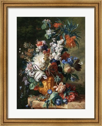 Framed Jan van Huysum, Bouquet of Flowers in an Urn Print