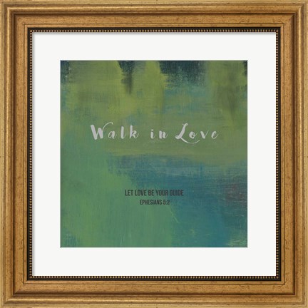 Framed Walk In Love Print
