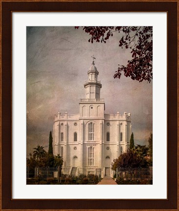 Framed LDS St. George Temple Print