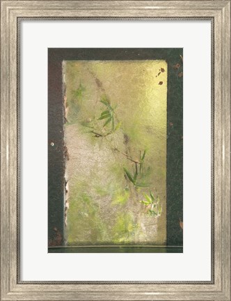 Framed Bamboo Behind Frosted Glass Print