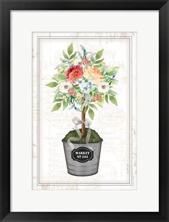 Framed Floral Topiary Print