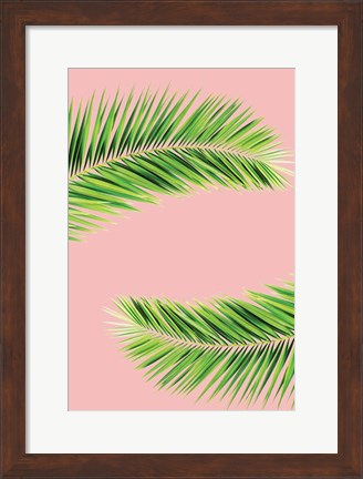 Framed Pink Palm II Print