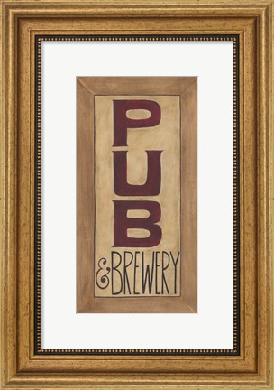 Framed Pub and Brewery Print