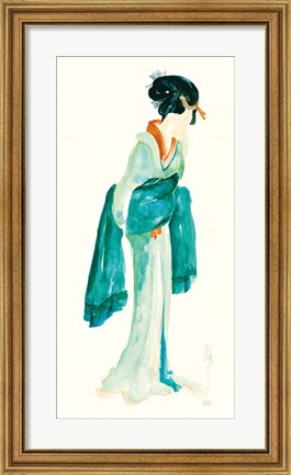 Framed Geisha II Bright Crop Print