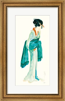 Framed Geisha II Bright Crop Print