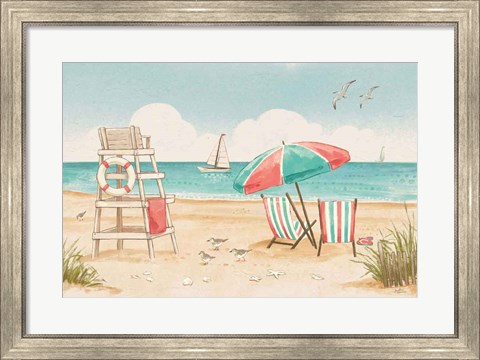 Framed Beach Time I Print