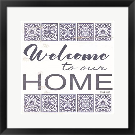 Framed Welcome to Our Home Tile Print