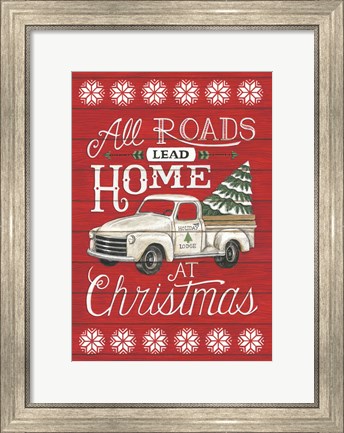 Framed All Roads Lead Home Print