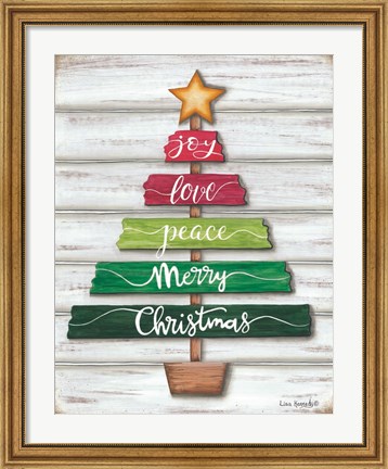Framed Traditional Christmas Tree Print