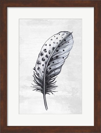 Framed Indigo Feather II Print
