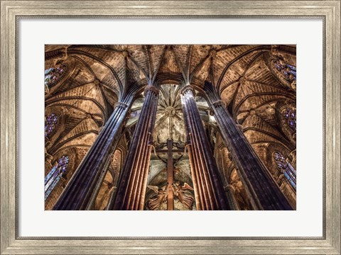 Framed Barcelona Cathedral 2 Print