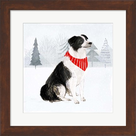 Framed Christmas Cats &amp; Dogs II Print