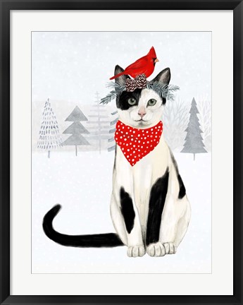 Framed Christmas Cats &amp; Dogs VI Print