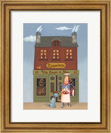 Framed Cafe Chef IV Print