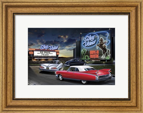 Framed Diners and Cars IV Print