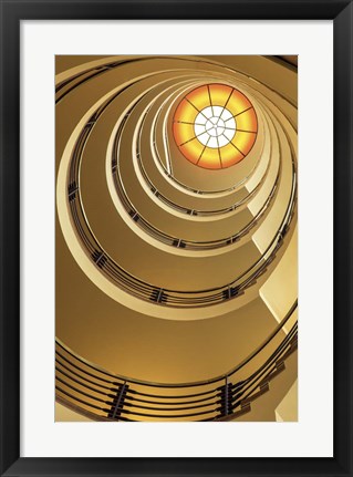 Framed Yellow Staircase 2 Print