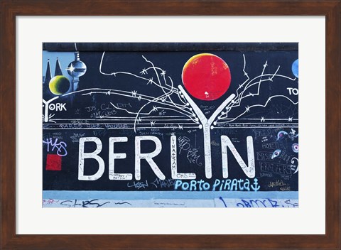 Framed Berlin Wall 16 Print