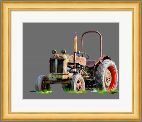 Framed Vintage Tractor X Print