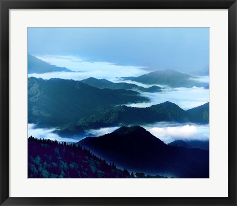 Framed Misty Mountains XIV Print