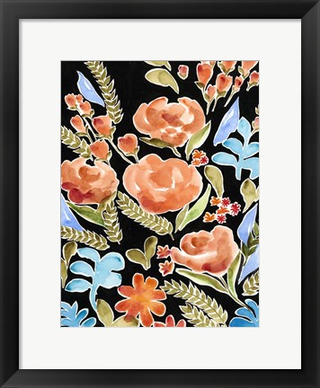 Framed Floral Assembly II Print