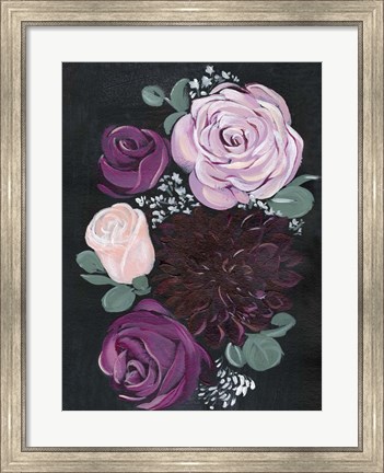 Framed Dark &amp; Dreamy Floral II Print