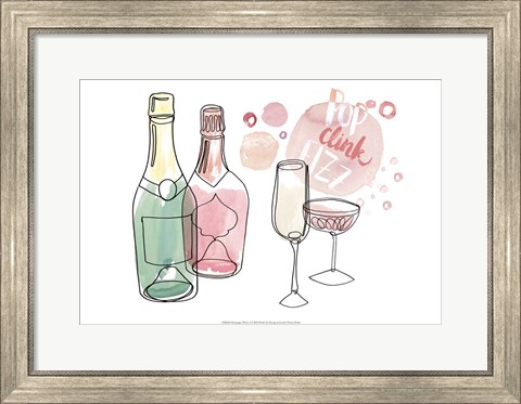 Framed Champagne Wishes  I Print
